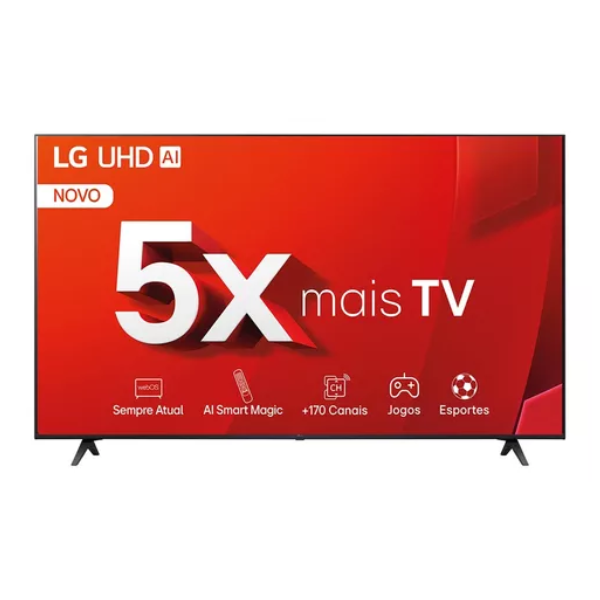 Smart TV LG 50" 4K UHD LED Alexa, ThinQ AI, HDR10, WebOS 24 Controle Smart Magic- 50UT8050