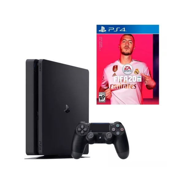 Sony PlayStation 4 Slim 500GB FIFA 20 Bundle cor preto