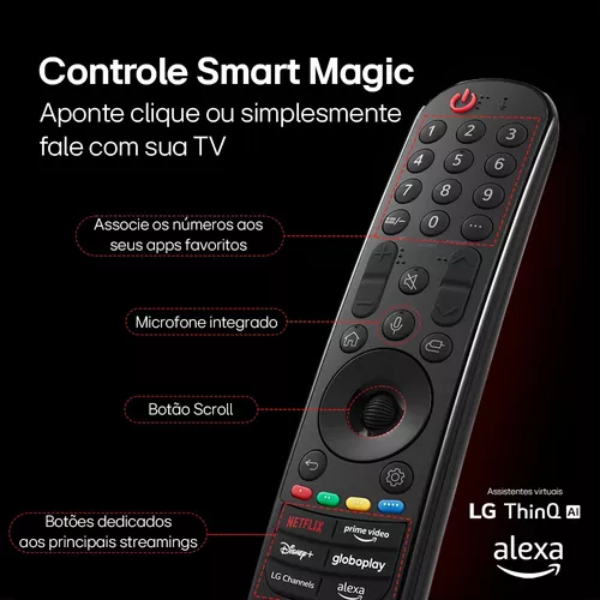 Smart Tv 4k 50 LG Nanocell 50nano80t Processador 5 Ger7 Ai